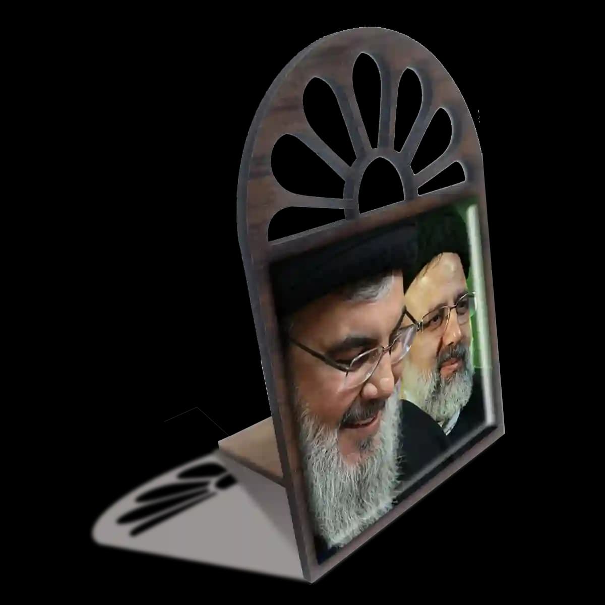تندیس کاشی پنجره ای شهید رئیسی و نصرالله مدل 2Z45 — تصویر ۴