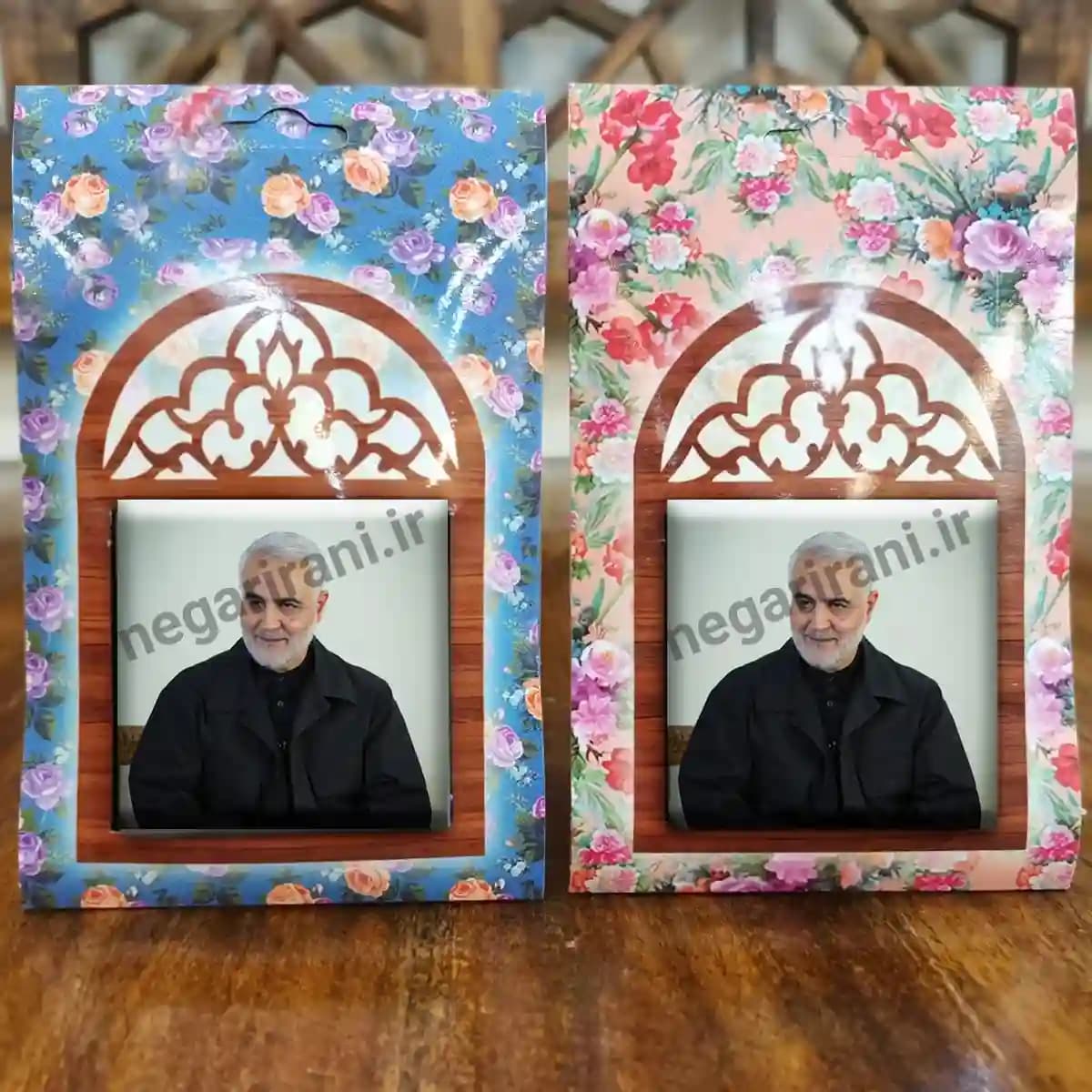 تندیس کاشی پنجره ای شهید سردار سلیمانی مدل 2ZG117 — تصویر ۵