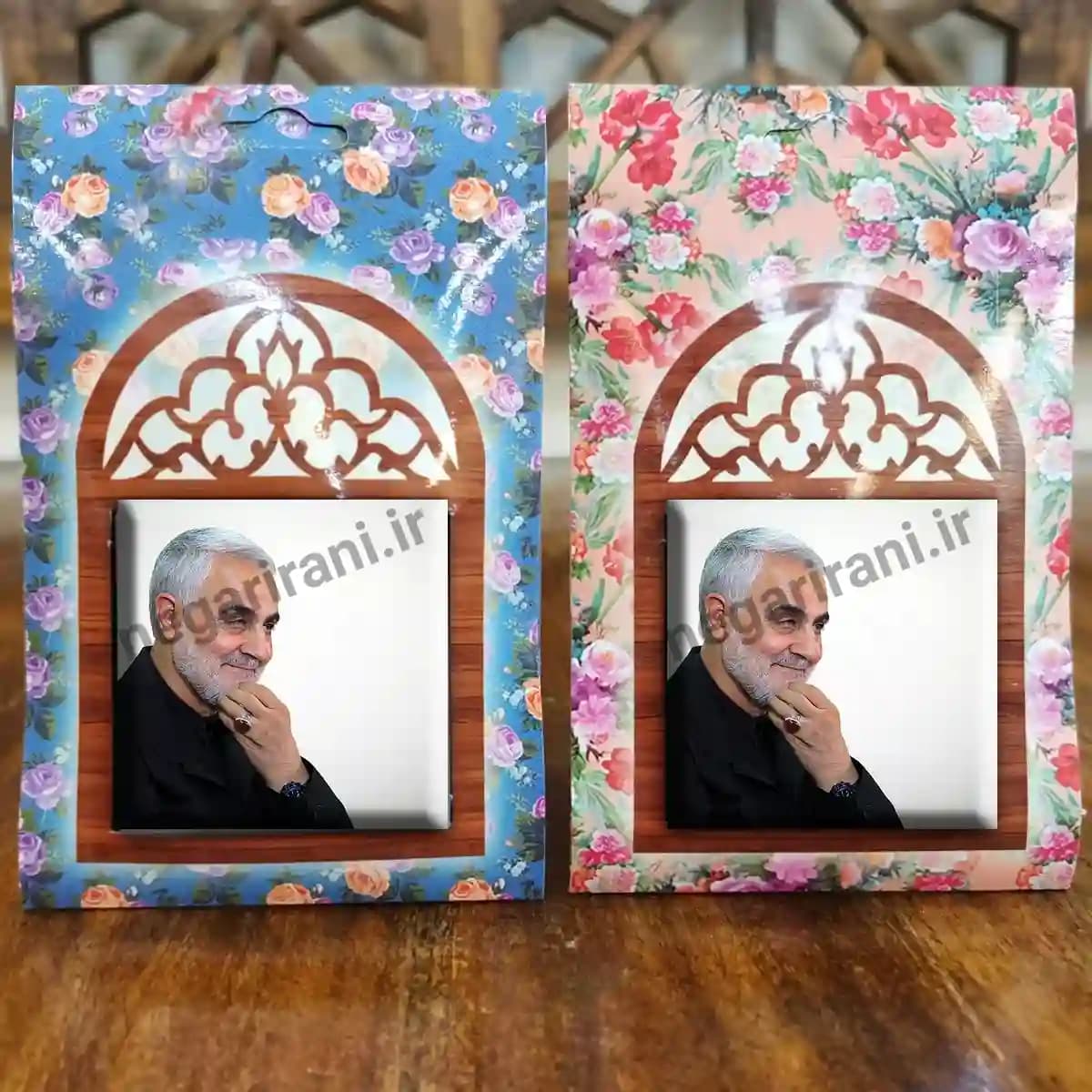 تندیس کاشی پنجره ای شهید حاج قاسم مدل 2ZG97 — تصویر ۵