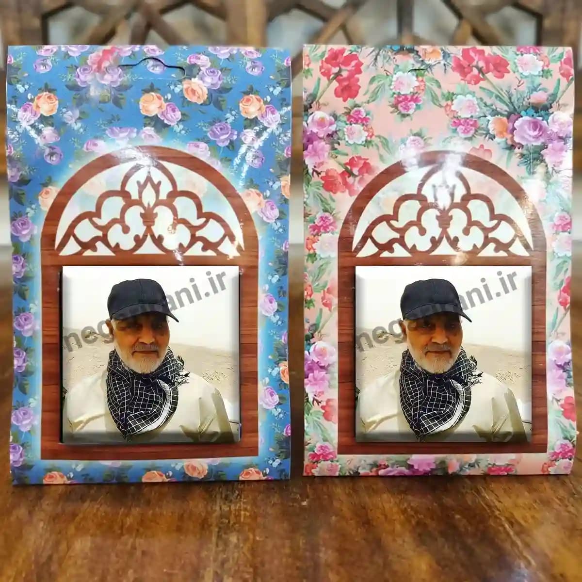 تندیس کاشی پنجره ای شهید سلیمانی مدل 2ZG59 — تصویر ۵