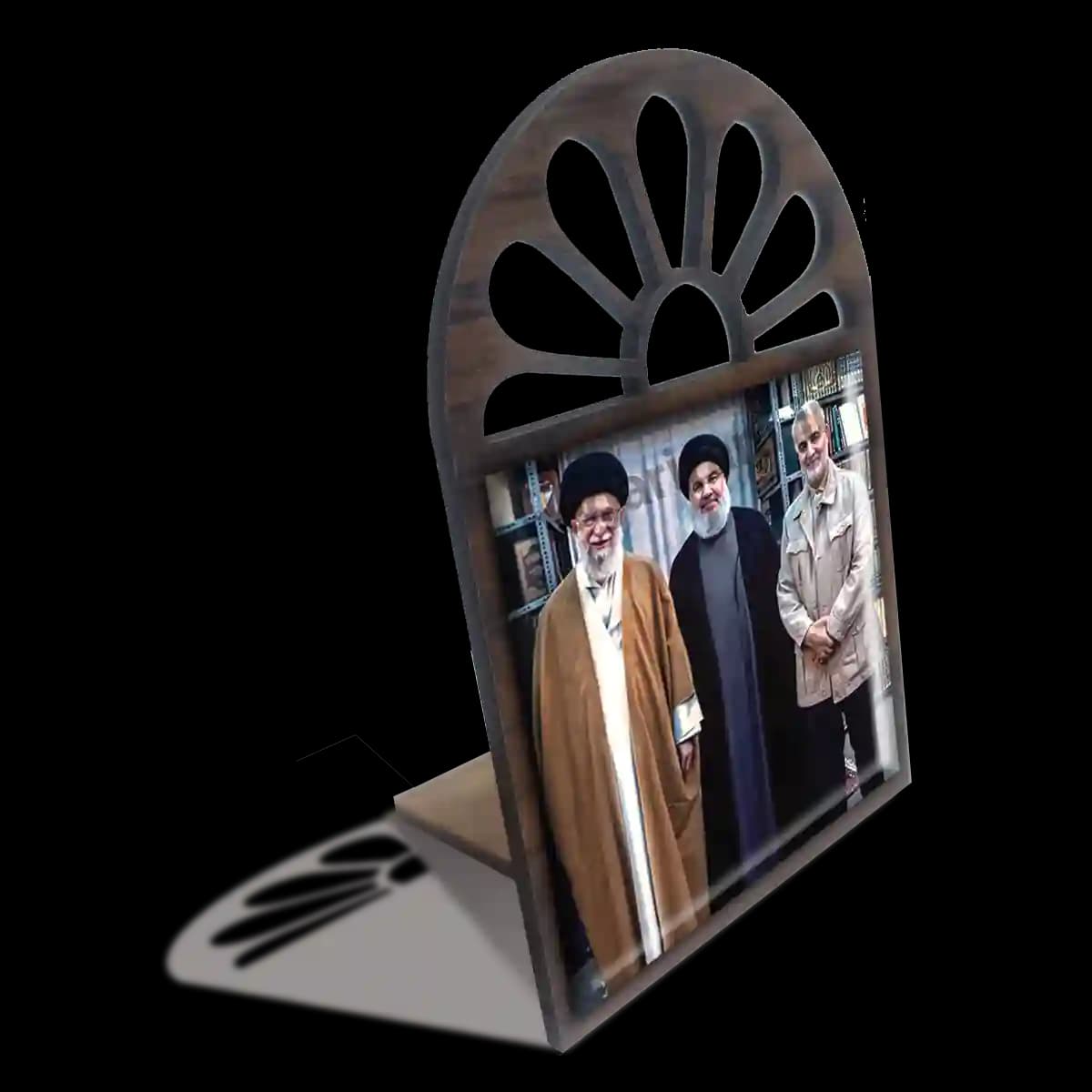 تندیس کاشی پنجره ای رهبر و حسن نصرالله و حاج قاسم مدل 2ZG23 — تصویر ۴