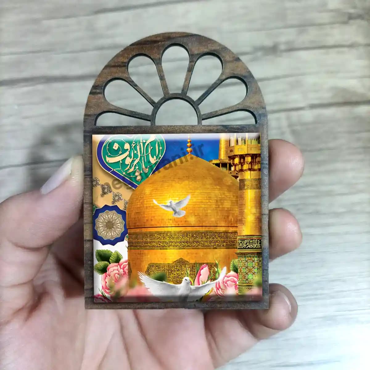 تندیس کاشی پنجره ای یا امام رئوف مدل 2K 21 — تصویر ۳