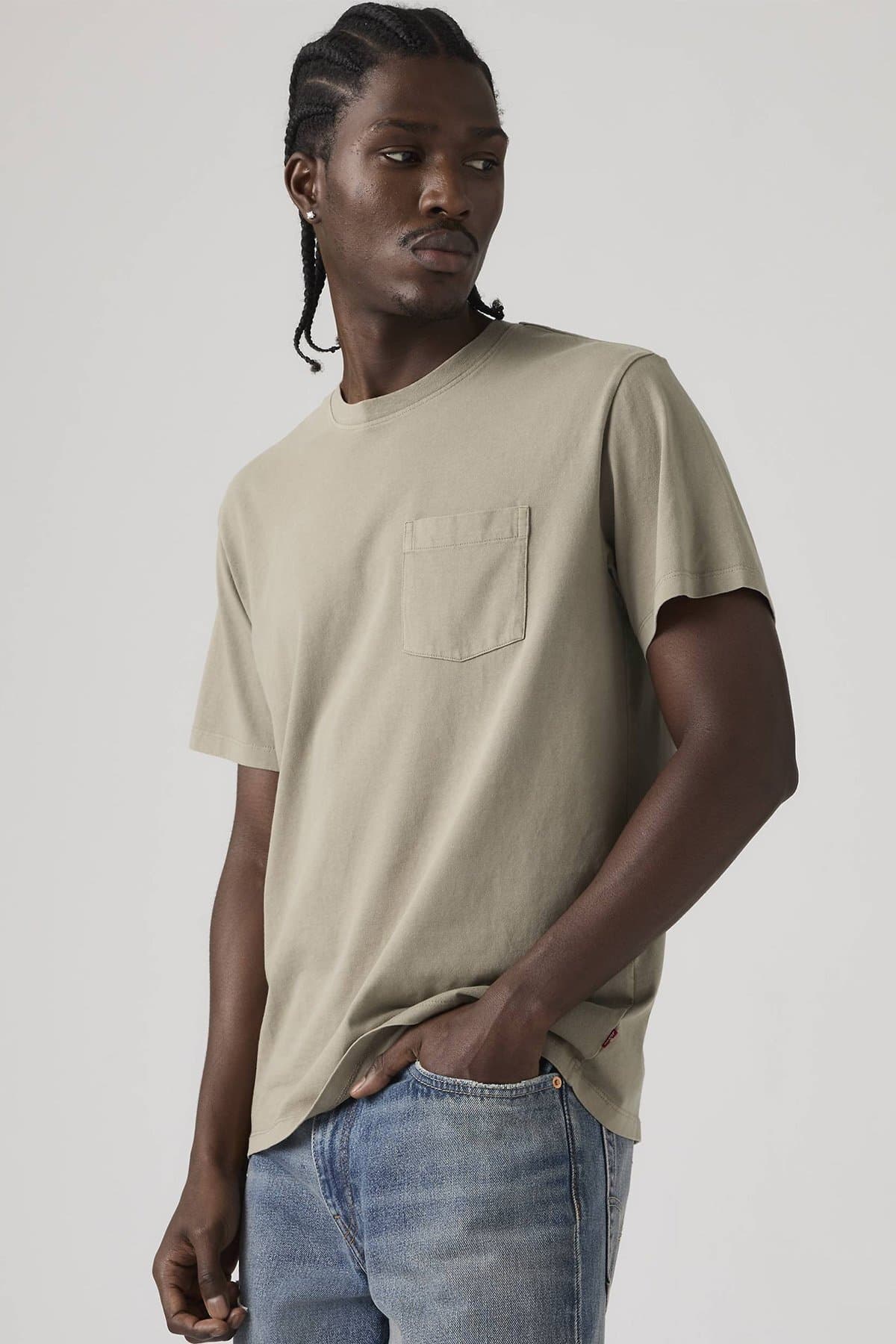 تی شرت لیوایز مردانه پاموک بژ راسته Regular/رگولار Regular/رگولار Daily/روزانه | Levi’s p00002631 TR