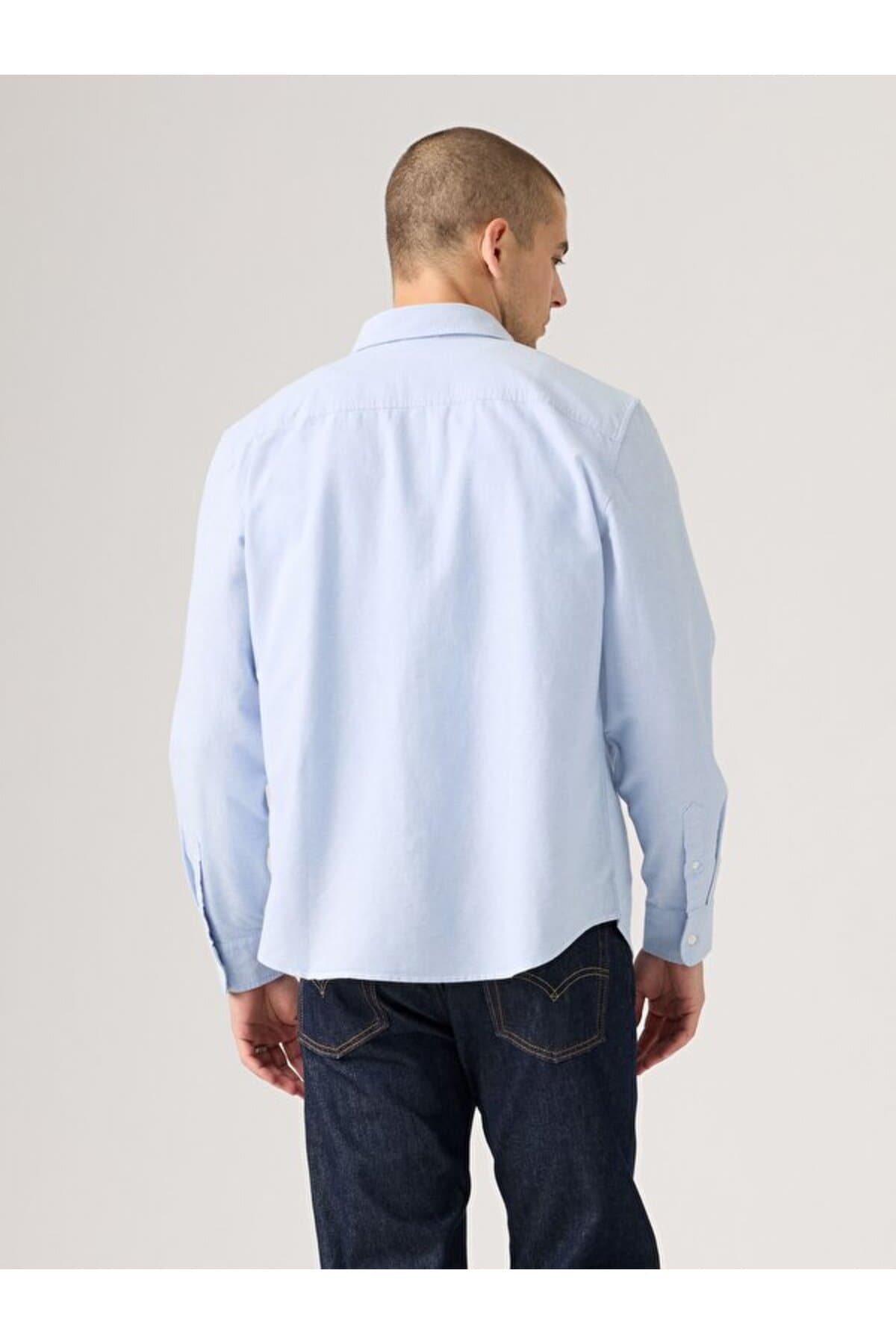 پیراهن لیوایز مردانه پاموک آبی راسته Regular/رگولار Daily/روزانه | Levi’s A721000500 PK — تصویر ۲