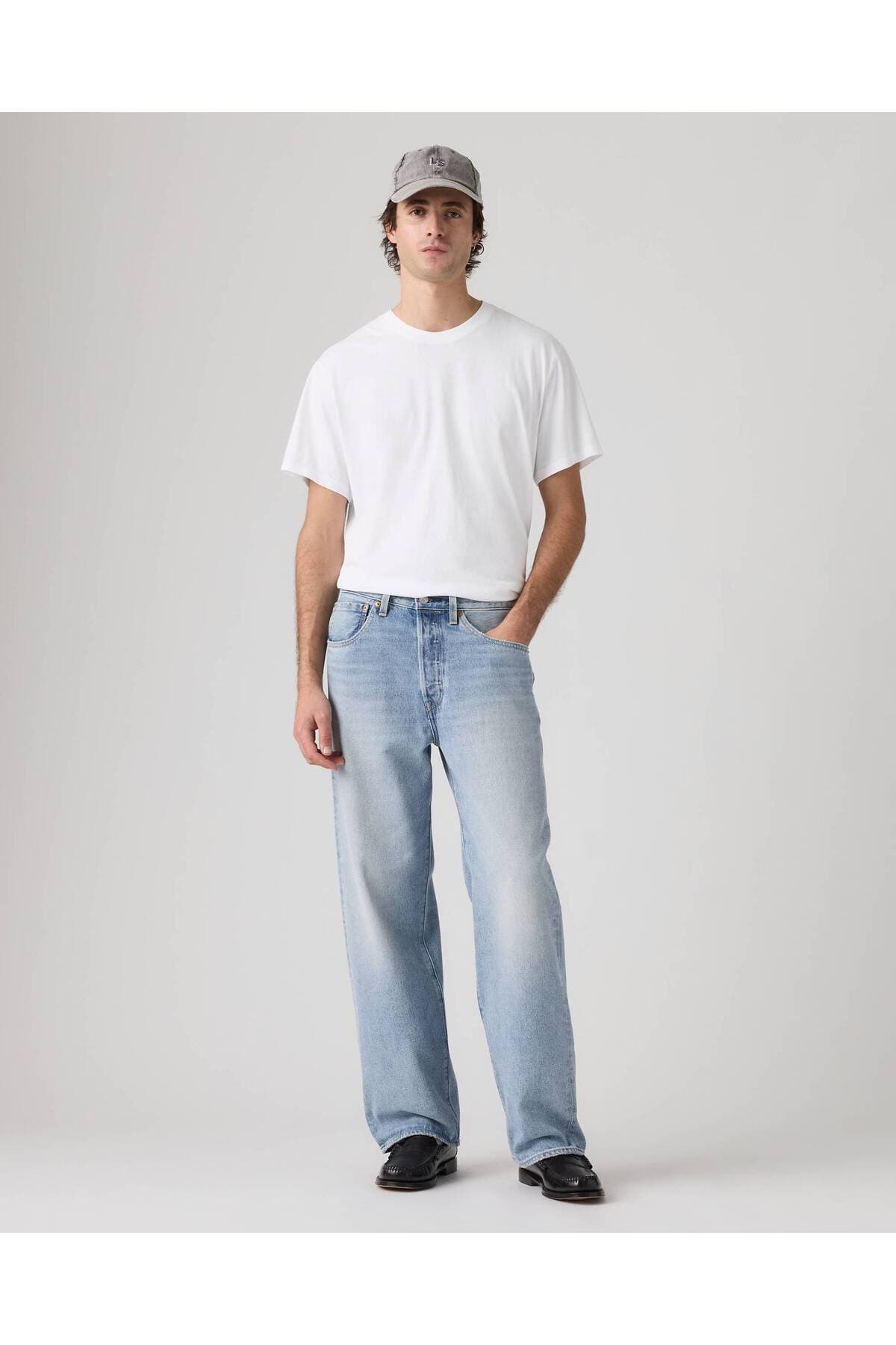 شلوار جین لیوایز مردانه پاموک آبی راسته Regular/رگولار فاق نرمال Loose / لش کژوال/روزمره | Levi’s 0057U00090 PK — تصویر ۳
