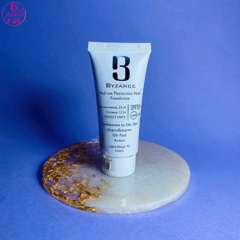 کرم ضد آفتاب رنگی SPF50 بیزانس برای پوست چرب