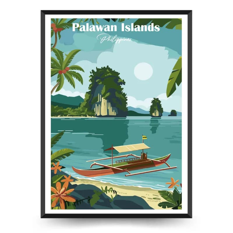 تابلو و پوستر گرافیکی جزیره Palawan