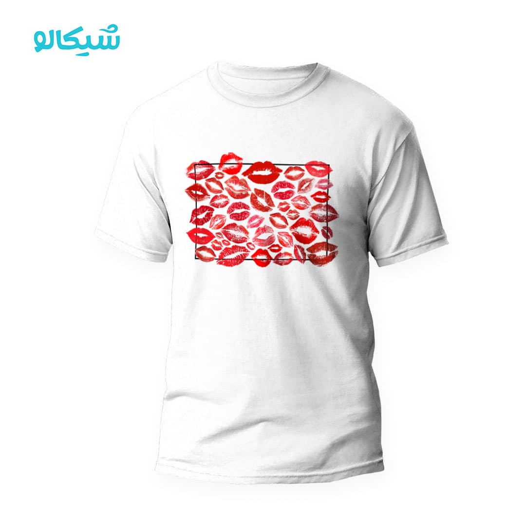 تیشرت طرح بوسه لب