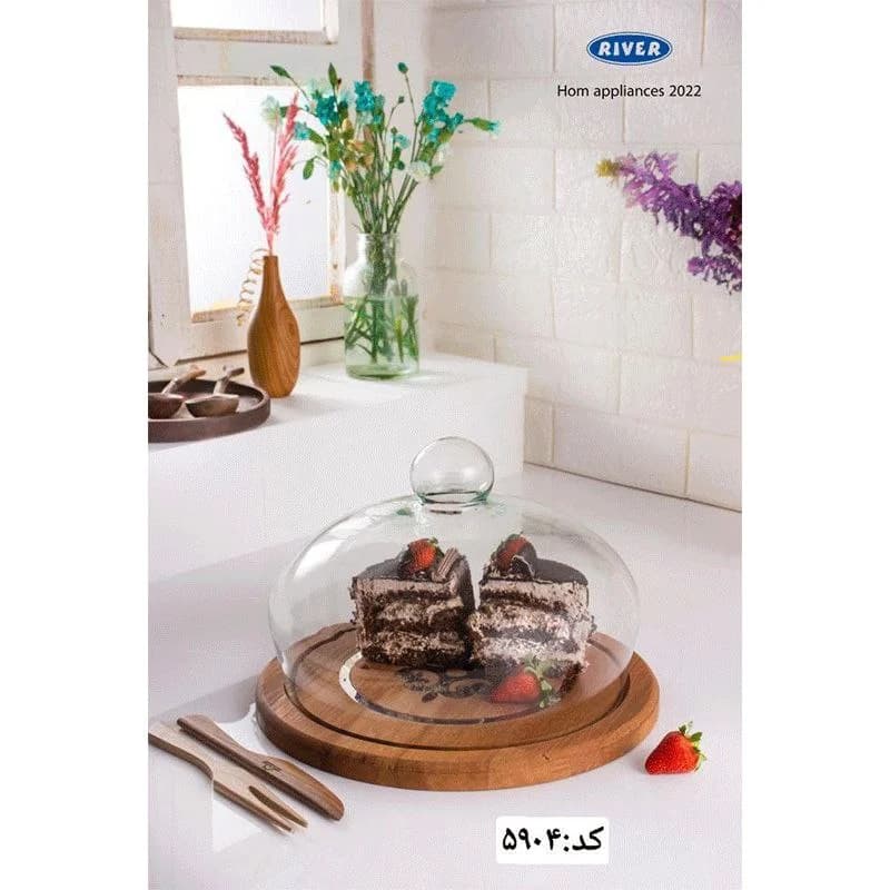 کیک خوری چوب استیل ریور کد 8904