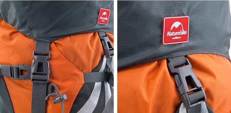 کولهپشتی حرفهای نیچرهایک Naturehike NH70B070-B: ظرفیت 70 لیتر، طراحی ارگونومیک، جنس مقاوم پلیاستر و نایلون با فریم آلومینیومی، ضدآب، مناسب کوهنوردی و طبیعتگردی — تصویر ۸
