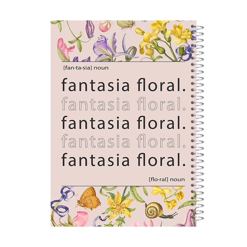 دفتر یادداشت 80 برگ گل گلی فانتزی کد 796f3