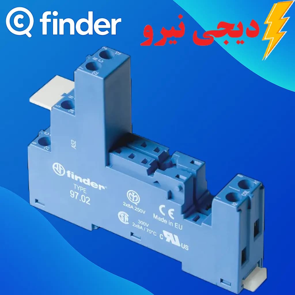 سوکت 8 پایه فیندر مدل SPA 9702 نصب و اتصال رلههای سری 4652 — تصویر ۲