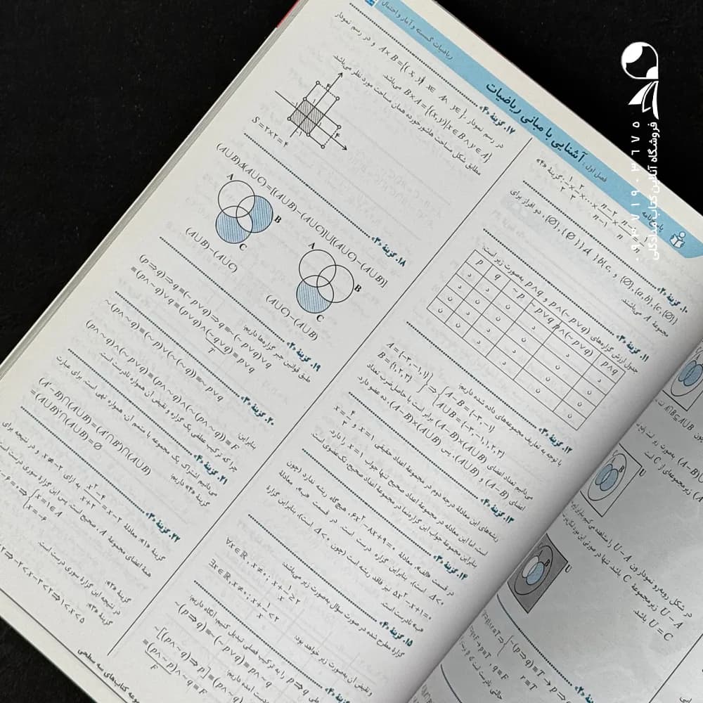 کتاب سه سطحی ریاضی گسسته و آمار و احتمال انتشارات کانون قلم چی (دست دوم) — تصویر ۳