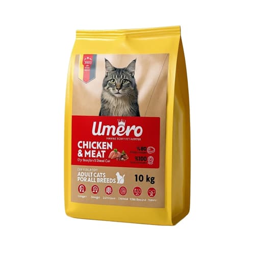 غذای خشک گربه بالغ اومرو مرغ و گوشت Umero وزن 1 کیلوگرم (فله)