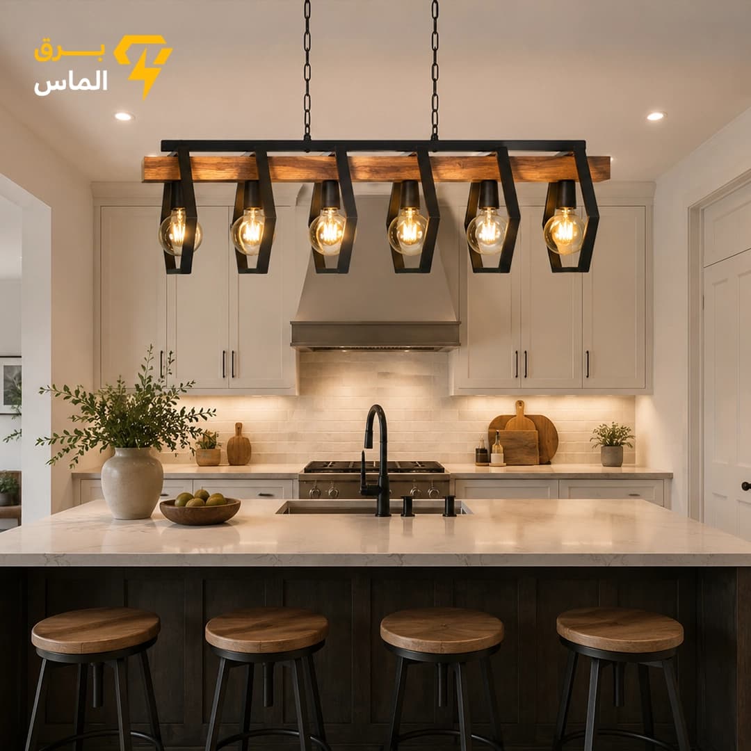 آویز چوب فلز شش شعله مدل A190