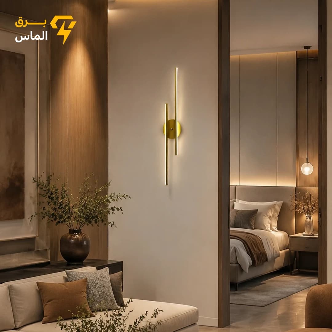 چراغ دیواری وستا مدل SMD نور نچرال بدنه طلایی/آلومینیوم دایکاست/ رنگ طلایی وارداتی / ضمانت بازگشت وجه