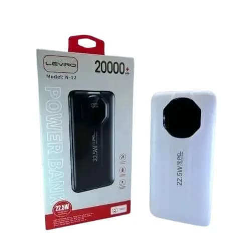 پاوربانک اورجینال 20000 میلی آمپر LEVINO N12 | فست شارژ 22.5W