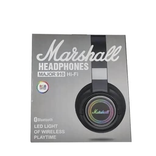 هدفون بلوتوثی مارشال Major 910 | هدفون RGB LED مناسب گیمینگ