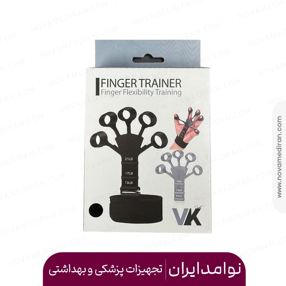 کش تقویت مچ و انگشت گریپستر وی کی VK رنگ مشکی — تصویر ۲