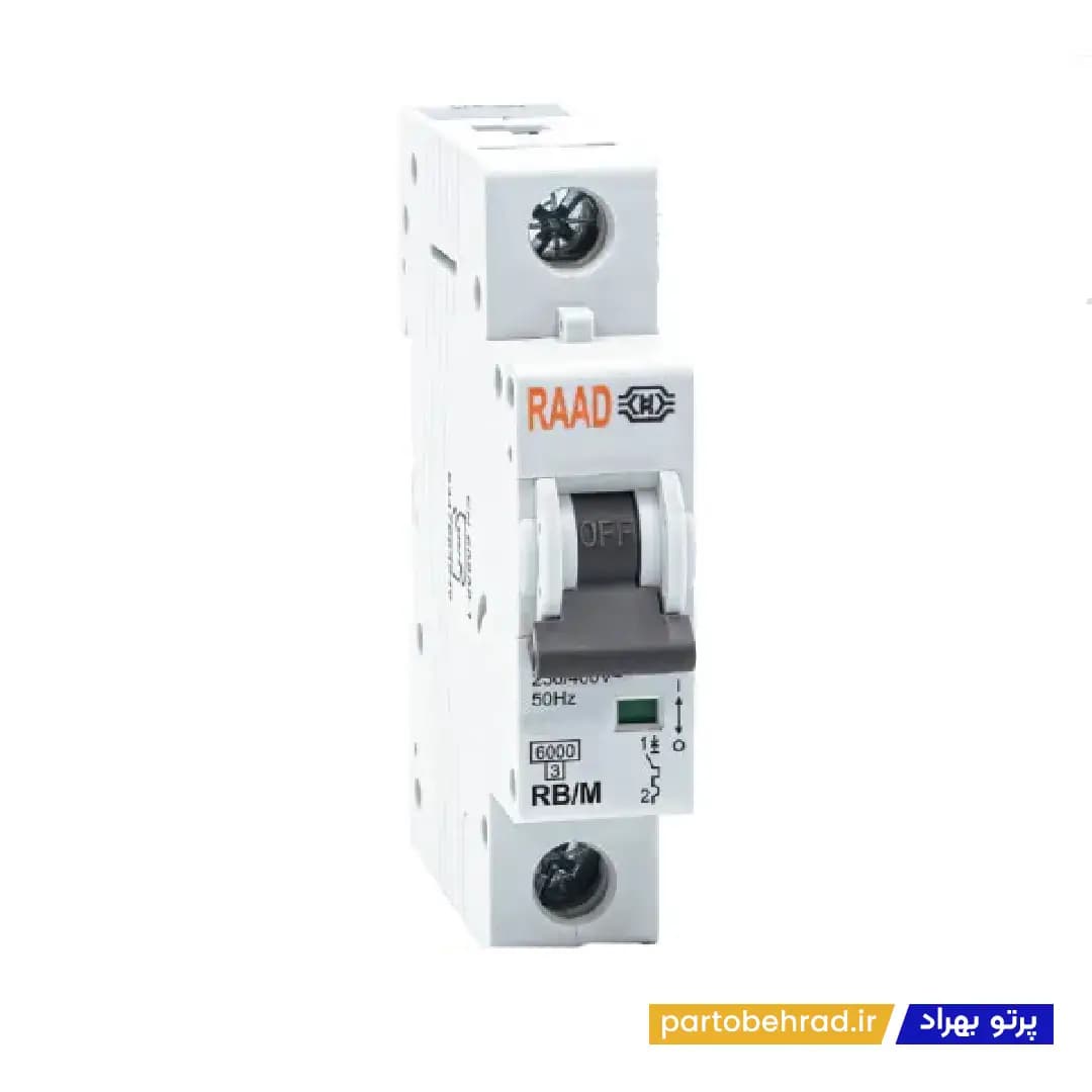 کلید مینیاتوری تک پل رعد مدل RB/M 1P-4A — تصویر ۲