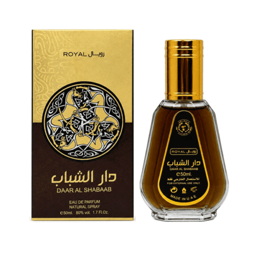 ادکلن 50 میل ارض الزعفران مدل دارالشباب رویال مشابه ممو آیریش لدر اورجینال