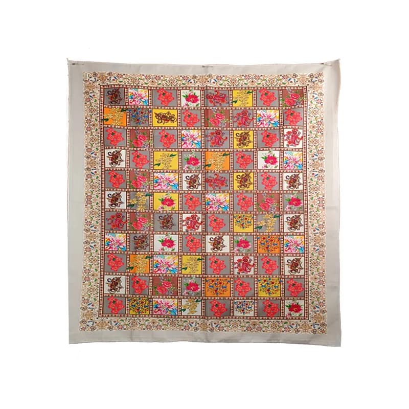 رومیزی ترک مخمل 100*100 کد 002