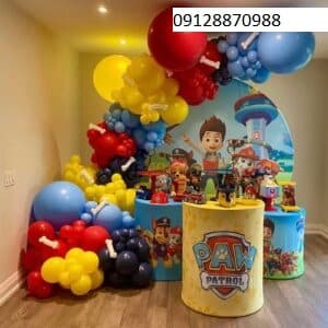بادکنک آرایی تولد طرح پاو پاترول