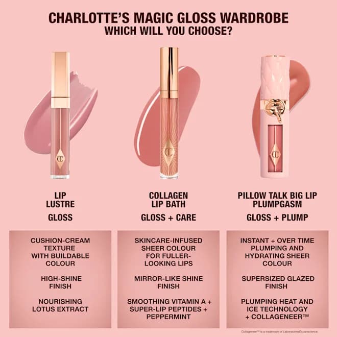 لیپ گلاس حجمدهنده شارلوت تیلبری | Charlotte Tilbury Pillow Talk Big Lip Plumpgasm — تصویر ۷