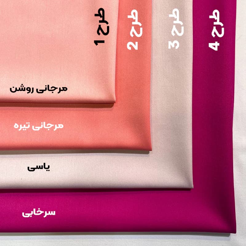 پارچه کتان کش ترک ضخیم گلبهی — تصویر ۳