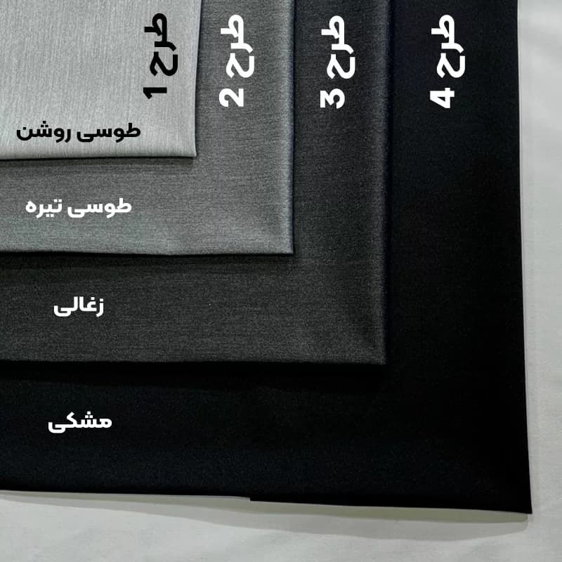 پارچه کتان کش ترک ضخیم طوسی — تصویر ۳
