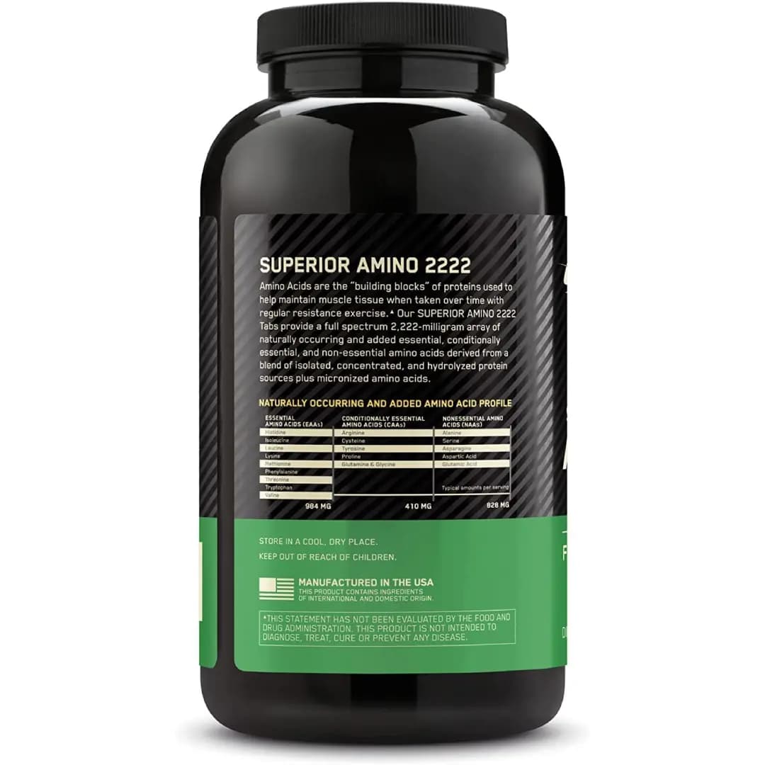 آمینو ۲۲۲۲ اپتیموم نوتریشن Optimum Nutrition Superior Amino 2222 — تصویر ۳