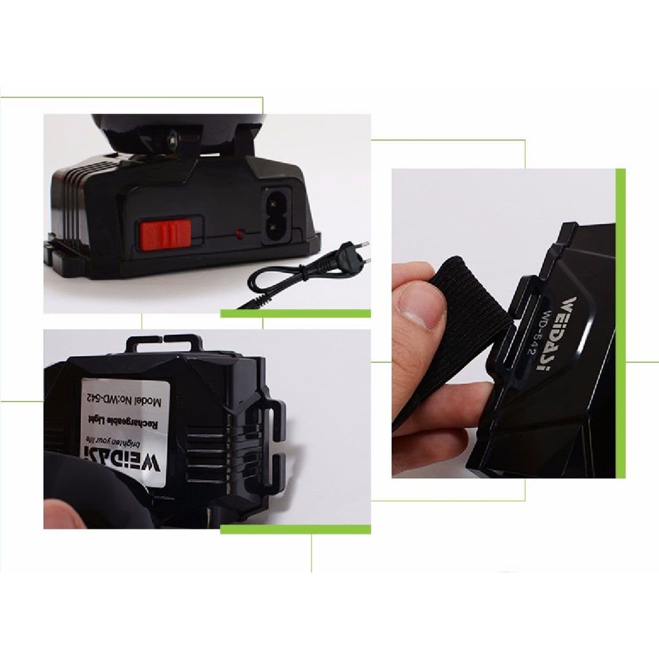 چراغ پیشانی یا هدلایت ویداسی مدل WEIDASI WD-542 — تصویر ۸