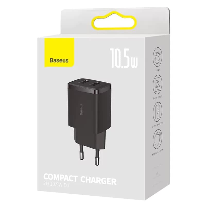 شارژر دیواری بیسوس Baseus CCXJ010201 2U EU توان 10.5 وات — تصویر ۵