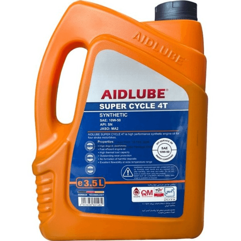روغن موتورسیکلت ایدلوب AIDLUBE 10W50 SN MA2 RED 3.5 Lit — تصویر ۳