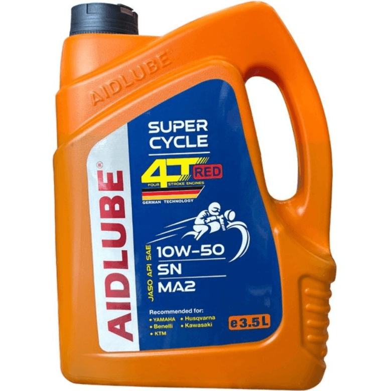 روغن موتورسیکلت ایدلوب AIDLUBE 10W50 SN MA2 RED 3.5 Lit