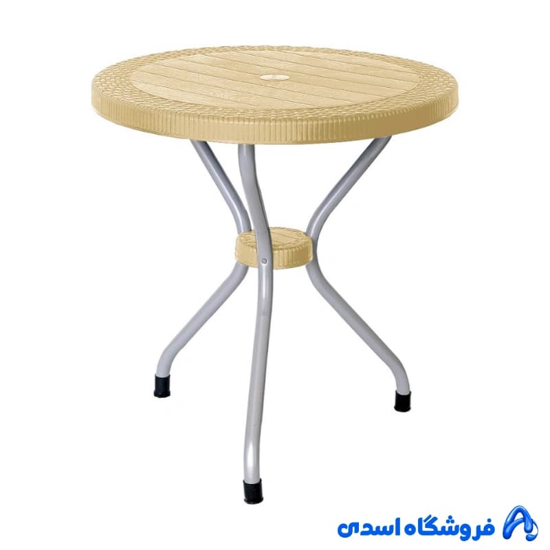 میز گرد حصیر بافت پایه فلزی ناصر پلاستیک کد 422 — تصویر ۵