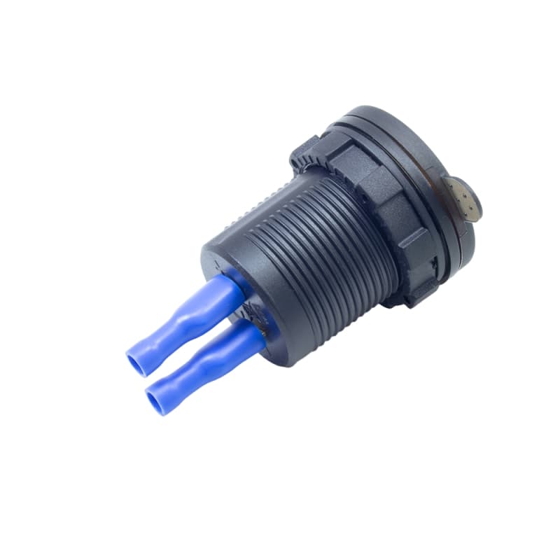شارژر USB خودرویی روپنلی گرد با دو خروجی USB فست شارژ QC3.0 ولتاژ و کلید ON/OFF — تصویر ۶