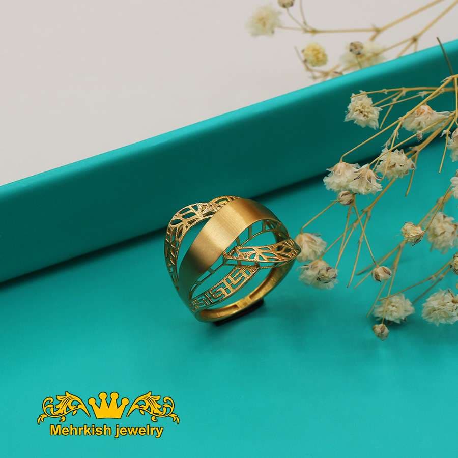 انگشتر دلوین طلای ۱۸ عیار زنانه کد B-1079 — تصویر ۲