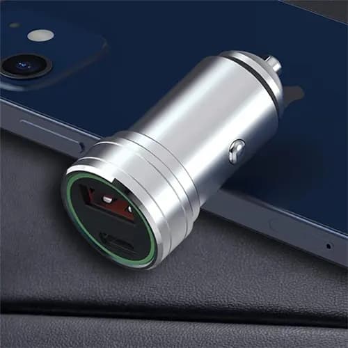 شارژر فندکی جووی 20W مدل JC96 فست شارژ USB-C + USB-A رنگ مشکی — تصویر ۲