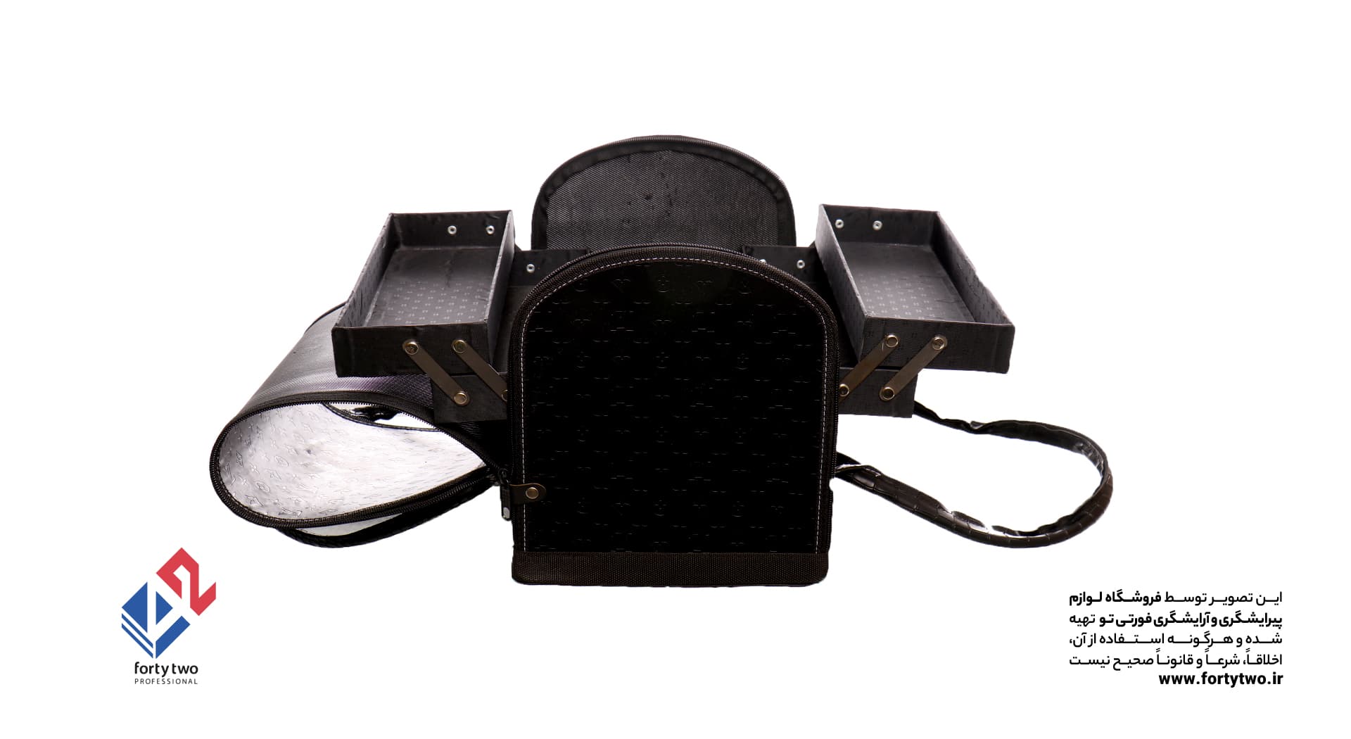 کیف جعبه ابزار آرایشگر LOUIS VUITTON مشکی — تصویر ۸