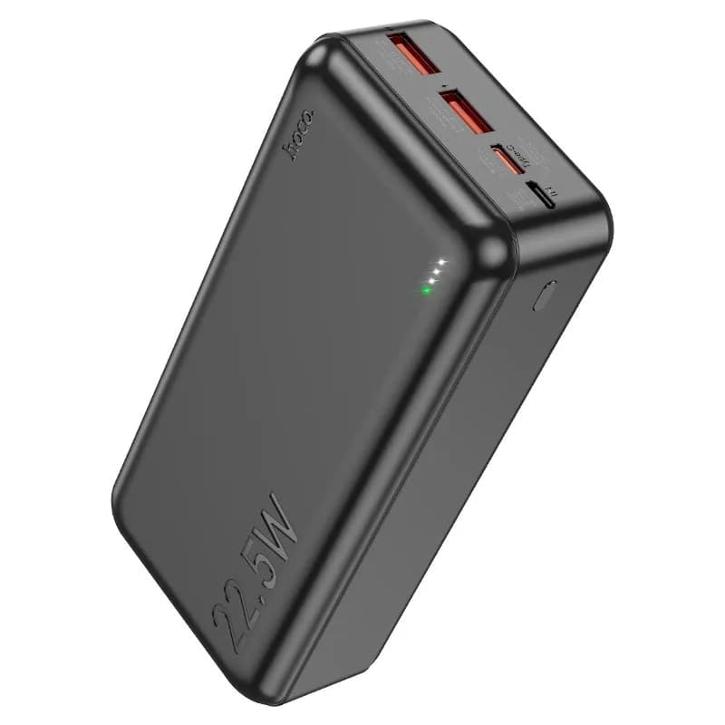 پاوربانک هوکو مدل J101B رنگ مشکی 30 هزار میلی آمپر 22.5W