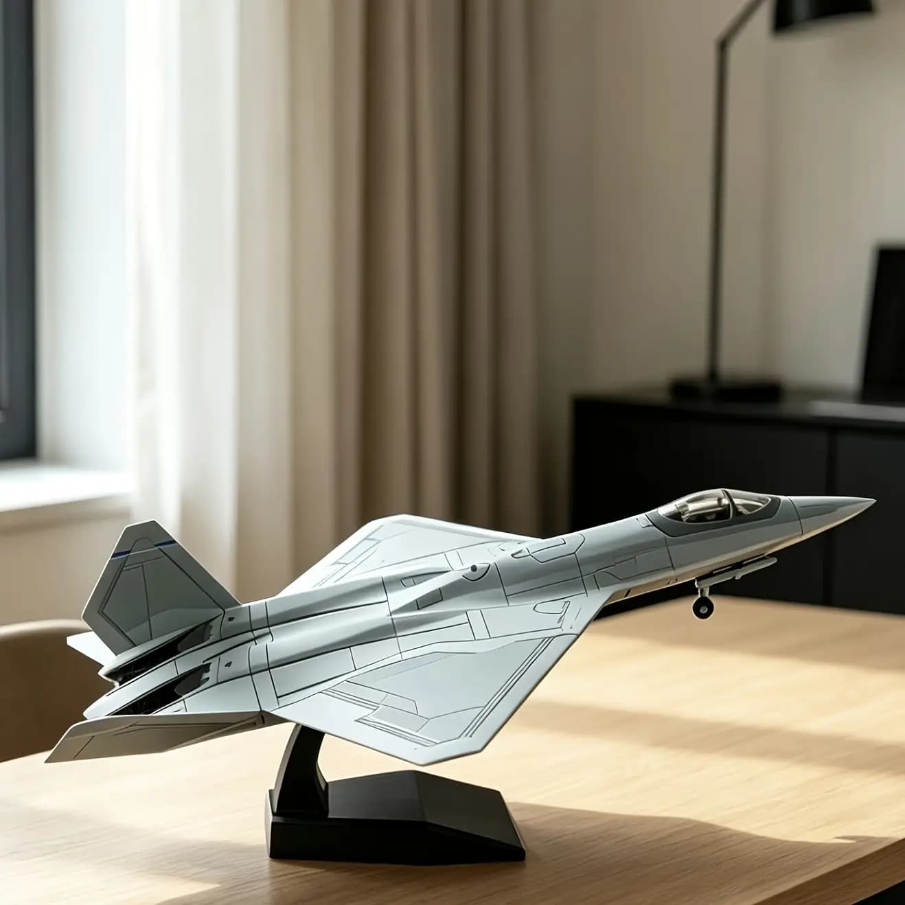 ماکت جت YF-23 با مقیاس 1:72 همراه پایه نمایش — تصویر ۵