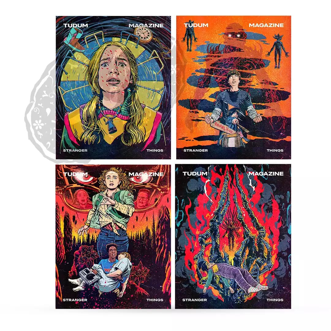 پک پوستر هل فایر کلاب Stranger things Vintage 40833