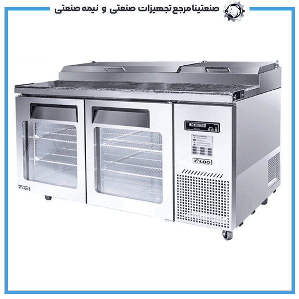 یخچال تاپینگ پیتزا استیل در شیشهای ایگلو مدل RT-GT19 — تصویر ۲