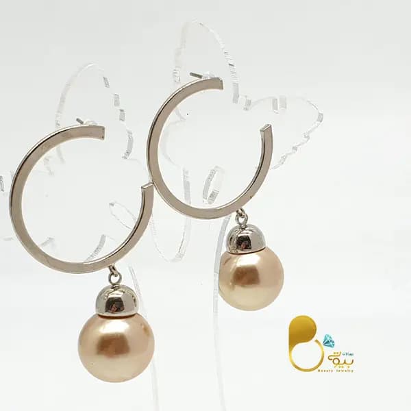 گوشواره مروارید عسلی ترک