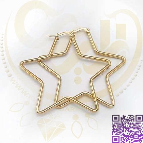 گوشواره استیل ستاره 5سانت