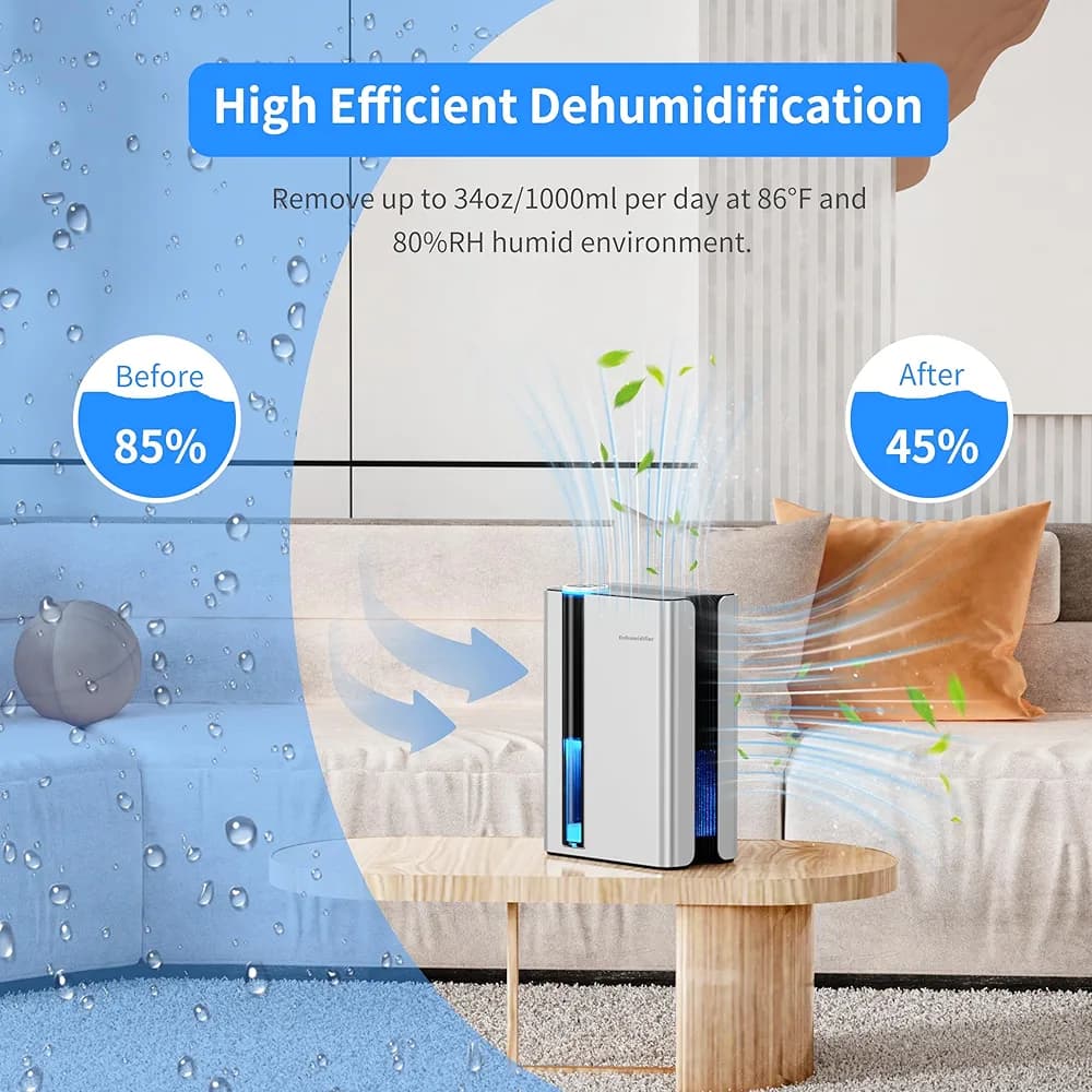 رطوبتگیر سایلنت و تصفیه هوا اورجینال برای اتاق -خانه – محل کار و… ، رطوبتگیر برند Oteufim — تصویر ۲