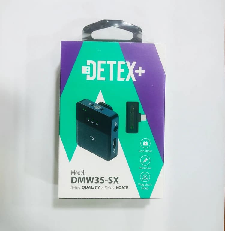 میکروفون یقه ای تایپ سی +DETEX بی سیم type-c مدل DMW35-TC — تصویر ۳
