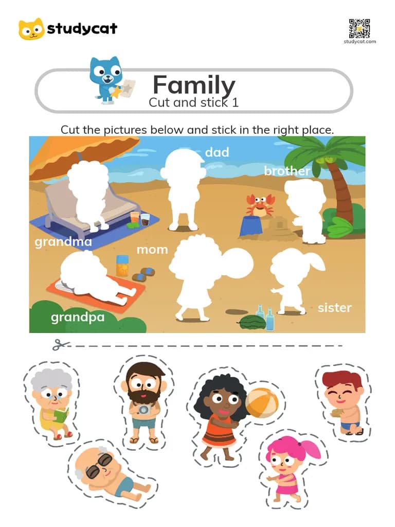 کتاب Worksheet Family Cut 1 (برگه کار برش خانواده ۱) نسخه انگلیسی PDF — تصویر ۲