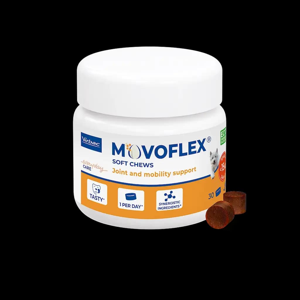 مکمل تقویت مفاصل و غضروف سگ MOVOFLEX برند Virbac | نژاد کوچک تا 15 کیلو | 30 عدد — تصویر ۳